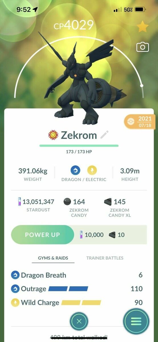 Pokémon GO Shiny Zekrom / Zekrom Level 40 / Level 50 – Unlock 2nd