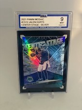 2021 Panini Mosaic Football Jalen Hurts Center Stage SILVER Prizm  ISA  9