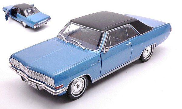 Whitebox 1/24 Opel Diplomat A V8 Coupe Blau/Schwarz Statisches Modell Diecast-image