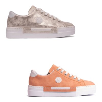 Rieker N49W1 Damen Comfort Freizeit Schnür Sneaker