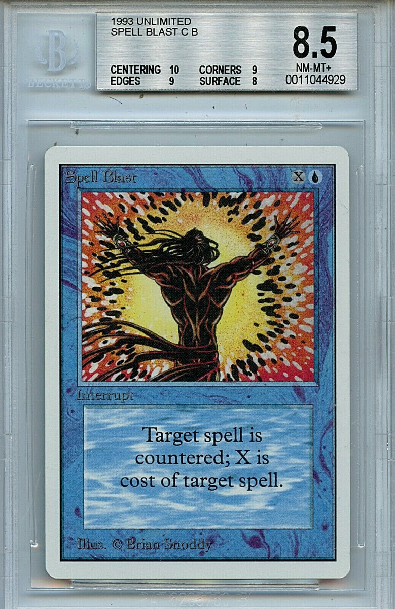 MTG Unlimited Spell Blast BGS 8.5 NM-MT+ Card Magic 10 Centering