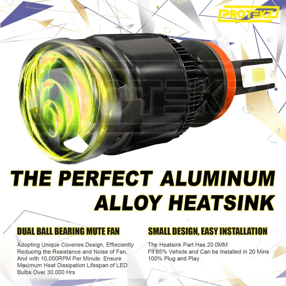 Kit Bombilla LED Protekz H4 9003 893 400W 60000LM para Ford Aspire 1994-1997 Foto 3 de 4