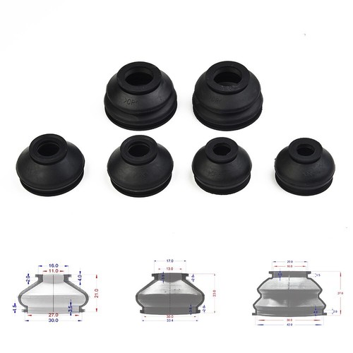 6 Pcs Rubber Tie Rod End Ball Joint Dust Boots Dust Cover Boot-Gaiters - Picture 5 of 5