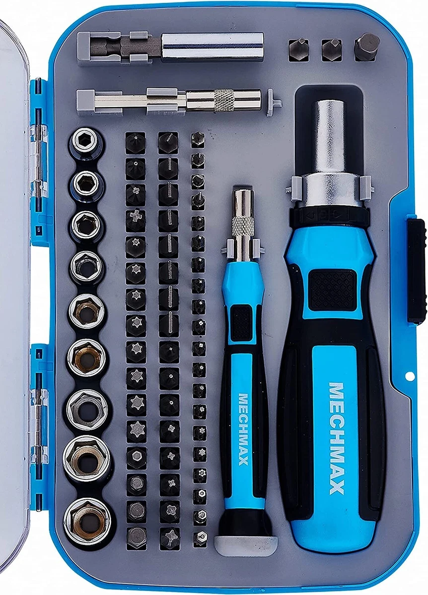 Ratcheting screwdriver set with magnetic deals bits