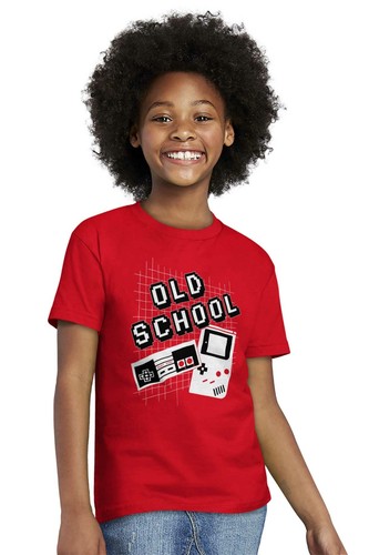 Vintage Video Gamer Old School Console Joke Youth Crewneck T Shirts Boy or Girl - Picture 3 of 8
