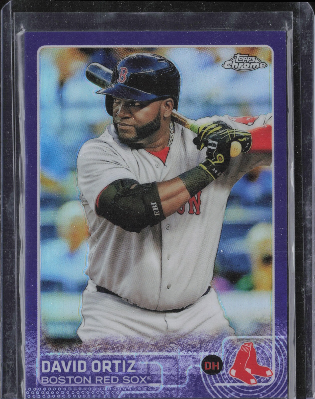 2015 Topps Chrome #124 David Ortiz Purple Refractor #/250