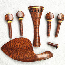 Professional Snake wood Violin Parts Accessories 4/4 Chinrest Peg Tailpiece
