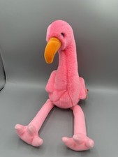 Ty Beanie Buddy Pinky Flamingo Plush Pink Bird Stuffed Animal With Tags