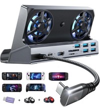 10-IN-1 Docking Station for Steam Deck OLED ROG Ally X Legion Go, Dual Cooling F