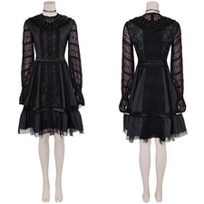 Beetlee-juice Lydia Deetz Cosplay Costume Women's Dress Halloween Carnival Suit