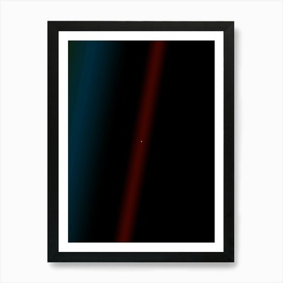 Pale Blue Dot Poster, NASA Voyager Gerahmtes Wandbild Poster Leinwanddruck Bild