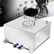 10 Gallon38l Full Aluminum Racingdrifting Fuelgas Cell Tankcaplevel Sender