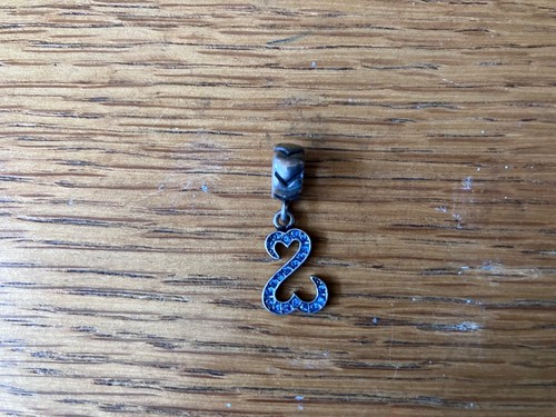KAY JEWELERS CHARMED MEMORIES JANE SEYMOUR OPEN HEART BLUE SWAROVSKI STERLING
