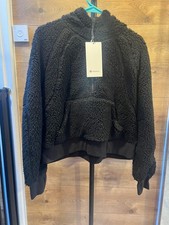 Lululemon Women's Black Scuba Sherpa Oversized Fleece Funnel Neck Size M/L NWT