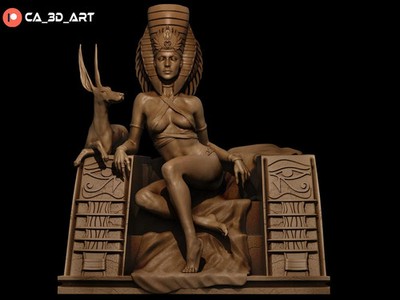 Egyptian Queen figure kit - Unpainted 3D printed resin model kit