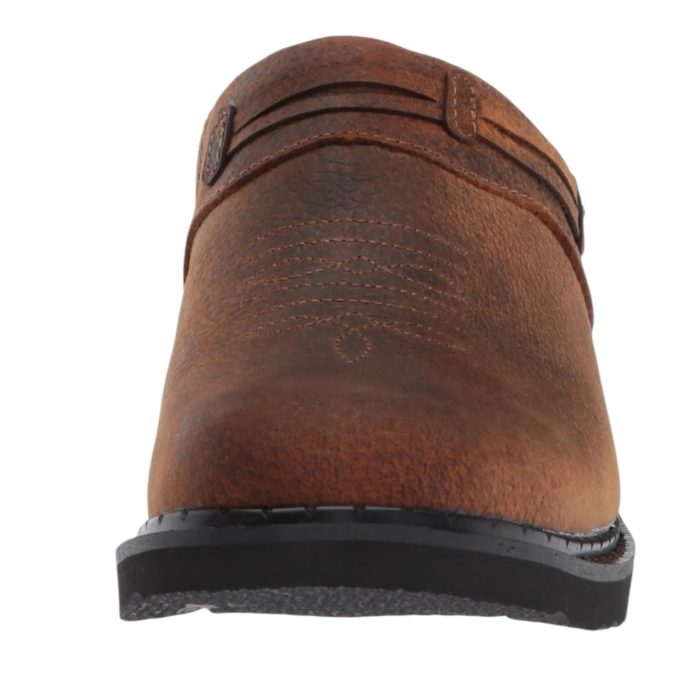 Cordones Roper Caballo Loco Cuero Mula Mujer Talla 7 Marrón Punta Redonda Suela Trozada Foto 3 de 4