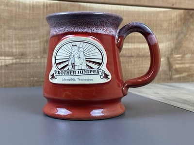 Deneen Pottery Mug Brother Juniper s Memphis, TN Red Hand Thrown Footed Cup 2012