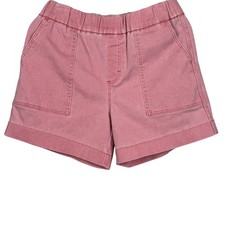 Lee Womens Relaxed Fit High Rise Shorts Pink Elastic Waist Size 8 Boho Lounge