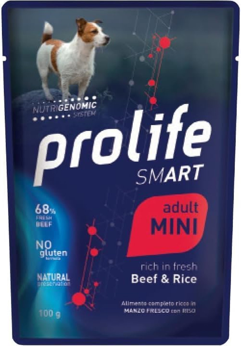 Sconto Pack 10 Bustine Prolife Dog Smart Adult Manzo Riso 100g