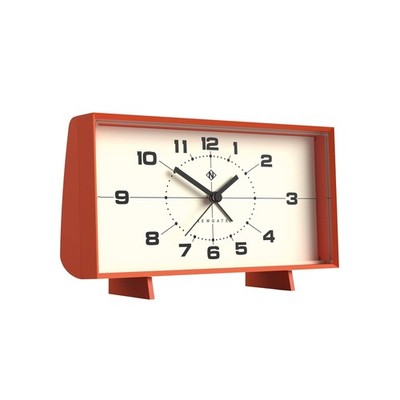 NEWGATE® Wideboy Alarm Clock | Rectangular Retro Design | Pumpkin