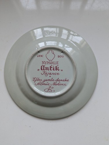 Nymolle Denmark Jacob Bang REX Red Pottery Plate Vintage Beautiful! 7 3/4" - Picture 4 of 5
