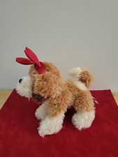 Douglas Cuddle Toys Buttercup Doodle Mix soft Plush Dog with red antlers 7 inch