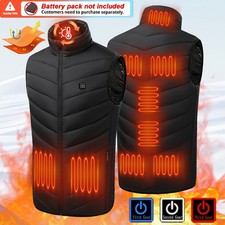 9 Heated Vest Zones Electric Heated Jackets Women Men Sportswear Keep Warm Coat