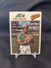 1977 Topps Baseball Patches Cloth Stickers - Vida Blue #4 Two Star Back