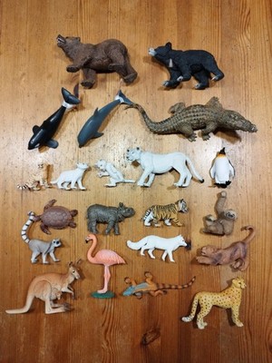 21 Schleich Tier Spiel Figuren Wildnis Safari Mix Set Neu