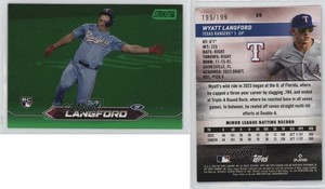 2024 Topps Stadium Club Green Foil /199 Wyatt Langford #30 Rookie RC