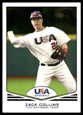 Zack Collins 2011 Topps USA Baseball #USA-28 MLB READ FREE SHIPPING AutographDen