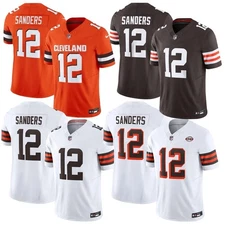 2025 Men's Browns Shedeur Sanders #12 Stitched Limited Player Jersey S-3XL