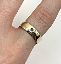 9 ct Gold Wedding Band Ring 9k 375 Yellow Gold - Size T