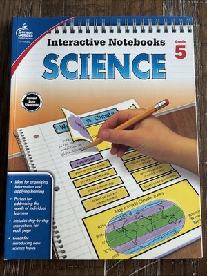 Carson Dellosa 5th Grade Interactive Notebooks, Reproducible Workbook Coveri...