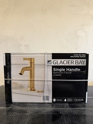 Glacier Bay Ryden 4 in Centerset Single Handle Bathroom Faucet Brushed Gold