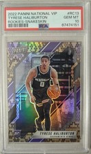 2021-22 Panini National VIP Tyrese Haliburton Rookies Snakeskin PSA 10 #RC13
