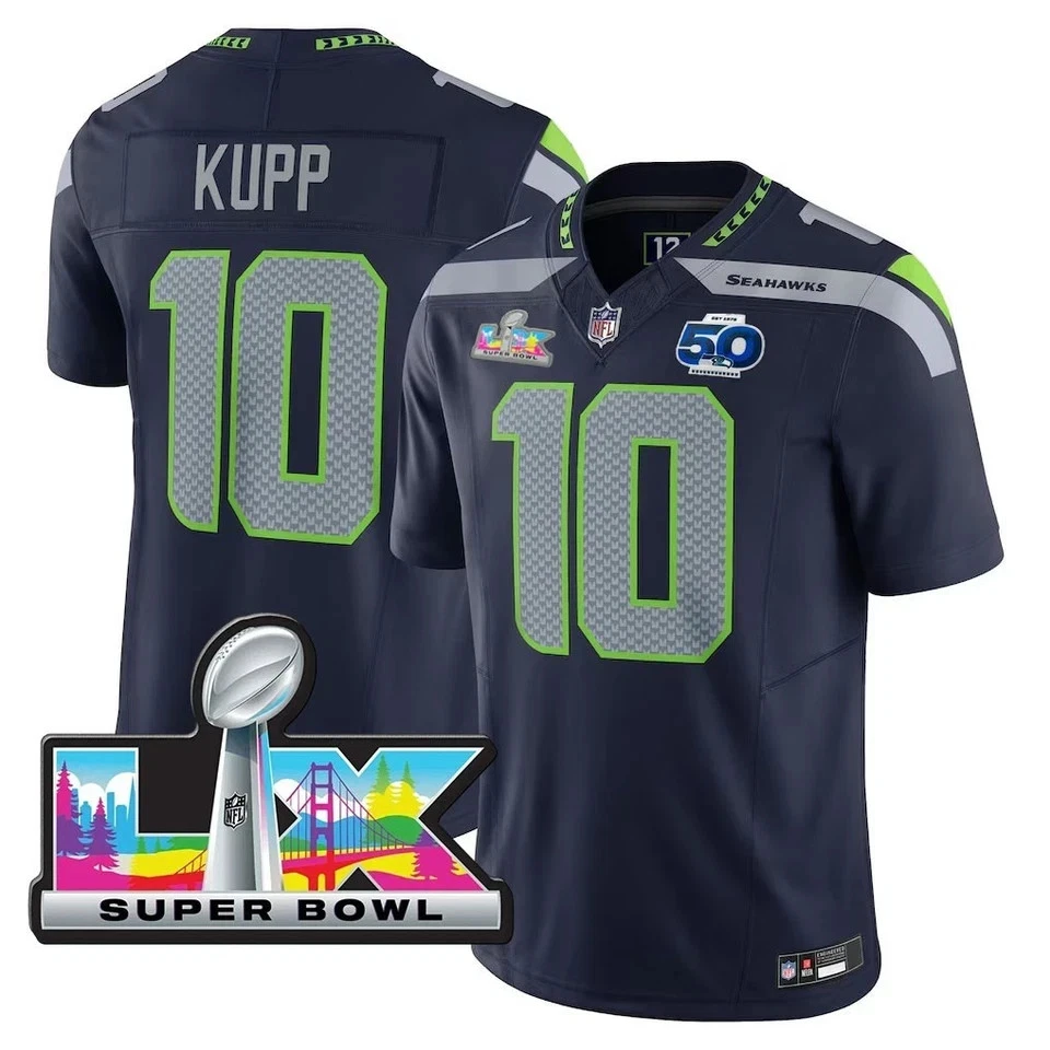 Men Seahawkss Cooper Kupp #10 Super B.owl LX Limited Printed Jersey