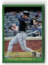2018 Donruss #223 Freddie Freeman Holo Green MVP DODGERS
