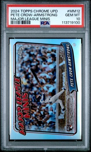 2024 Topps Chrome Update Baseball Pete Crow-Armstrong Rookie Minis PSA 10