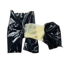 Latex Shorts mit Latexhaube Klebstoff Mundrohr Rubber Unterwäsche Fetisch