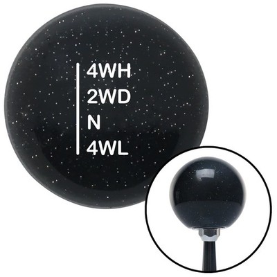 White Shift Pattern 53n Black Metal Flake Shift Knob w/ M16x1.5 Insert Shifter