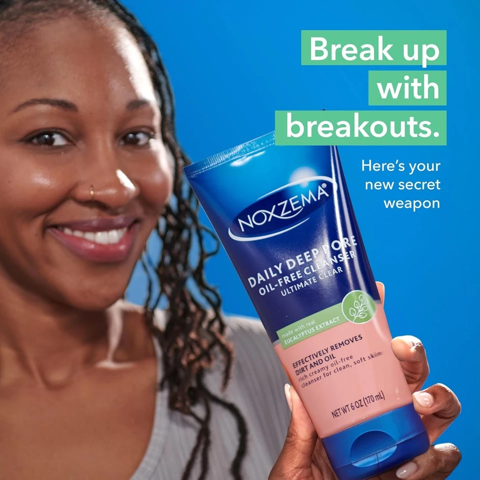 Crema limpiadora profunda diaria de poros Noxzema Ultimate limpiador transparente sin aceite 6 fl oz Foto 4 de 4