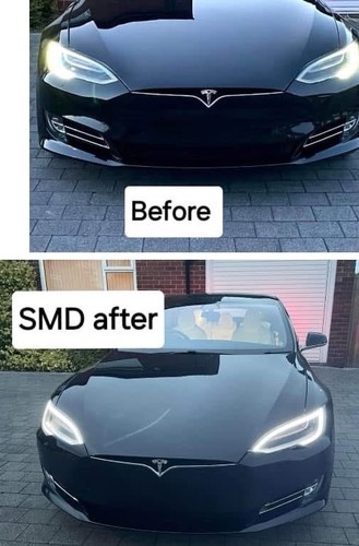 Tesla Model S Facelift 2016-2021 Scheinwerfer Set RHD OEM mit UPGRADED DRL LED - Bild 1 von 9