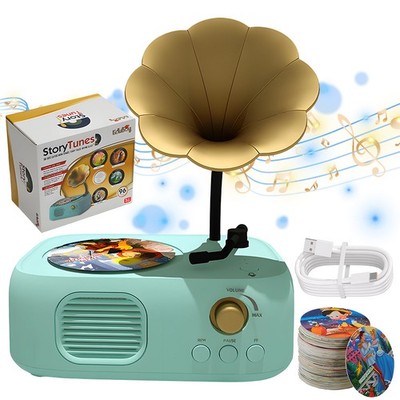 Gramophone Musikspielzeug Retro Toy Kinder Phonograph 96 Karten Musical Story DE
