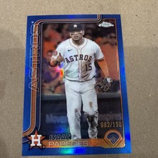 2025 Topps Chrome Update Series - Isaac Paredes #USC29 Blue Refractor /150 