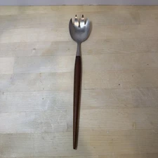Vintage MCM Dansk Fork Salad Server Wood Handle Made In Norway
