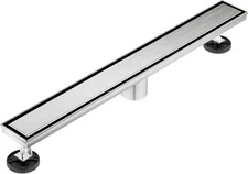 60" Inch Linear Shower Drain Brushed 2-in-1 Tile Insert Cover Neodrain Hair...