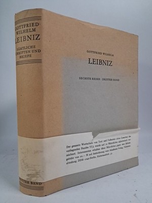 Buch: Leibniz, Schriften und Briefe, Philosophische Schriften. 3. Band, Akademie