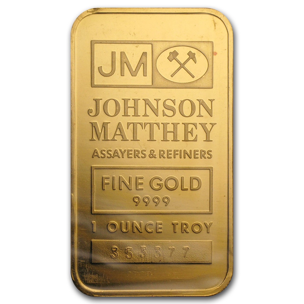 Johnson Matthey 1g 24K/純金入りペーパーウェイト Buy 1 oz Johnson Matthey Gold Bar - In Assay | SD Bullion