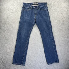 Express Jeans Mens 30x32 Blue Denim Pants Rocco Slim Straight Leg Preppy Work